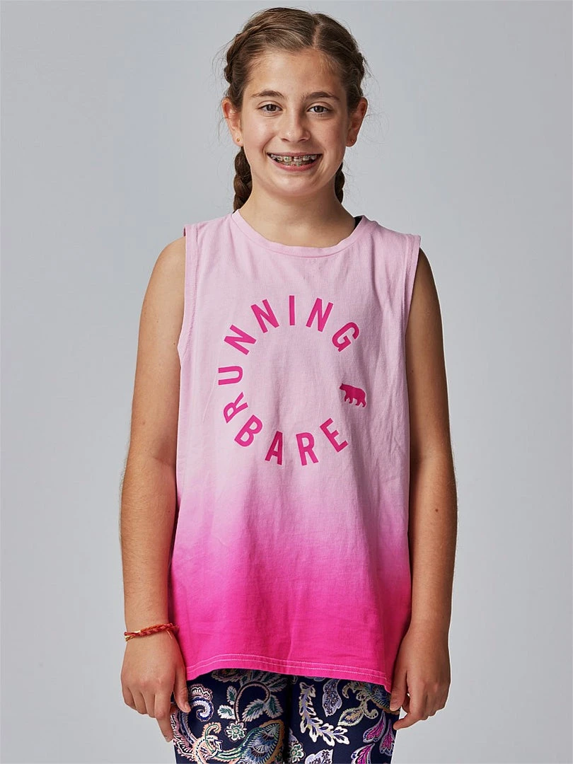 Running Bare Easy Rider Muscle Tank | Lipgloss Dip Dye (Child) Tops