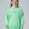 Running Bare Dancewear Girls Legacy Crew Sweat - Neo Mint