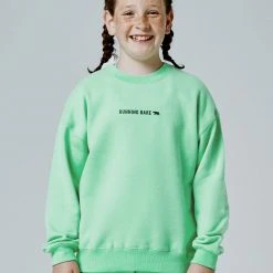 Running Bare Dancewear Girls Legacy Crew Sweat - Neo Mint