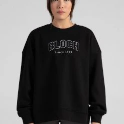 Dance Active Bloch SALE | Off-Duty Terry Crew Pullover | Black $50.00