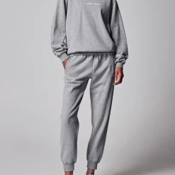 Running Bare Legacy Crew Sweat - Silver Marle (Adult)
