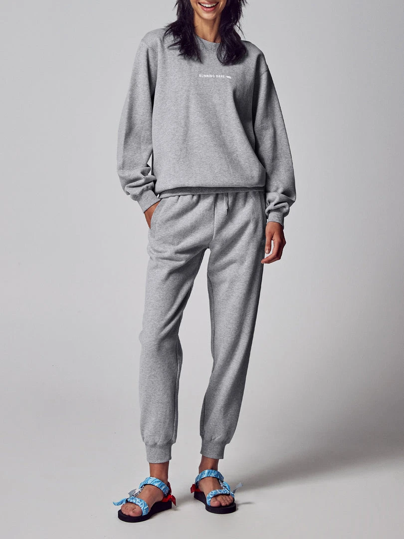 Running Bare Legacy Sweat Pants - Silver Marle (Adult)
