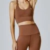 Running Bare Lotus Sports Bra - Toffee (Adult) Dancewear