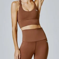 Running Bare Lotus Sports Bra - Toffee (Adult) Dancewear