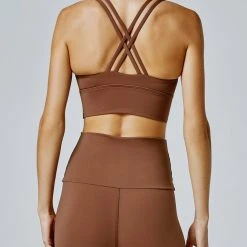 Running Bare Lotus Sports Bra - Toffee (Adult) Dancewear