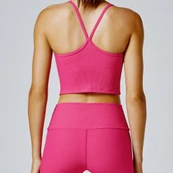 Running Bare Dharma Rib Sports Bra - Rosa