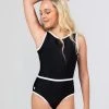 Sylvia P Tallulah Leotard | Black