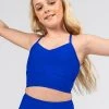 Sylvia P Royal Long-Line Cropped Singlet
