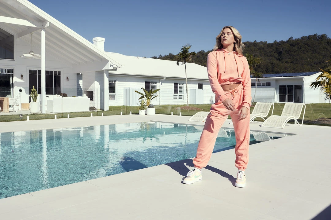 Dance Active Claudia Dean Cropped Hoodie - Peach