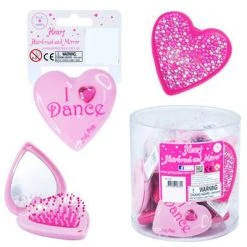 Pink Poppy Dance Brush And Mirror Compact