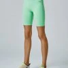 Running Bare Studio Ab-Tastic Bike Short - Neo Mint