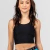 Sylvia P Iconic Long-Line Crop Top Dance Active