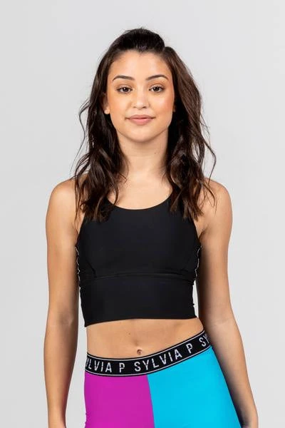 Sylvia P Iconic Long-Line Crop Top Dance Active