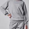 Running Bare Legacy Crew Sweat - Silver Marle (Adult)