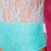 Frilledneck Fashion Lace Leotard - Aqua