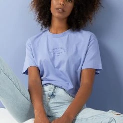 Tops Bloch Tonal Print Oversize Tee - Blue Bell (Adult) $39.95