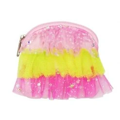 Pink Poppy Bouquet Ballet Ruffle Coin Purse | Pale Pink