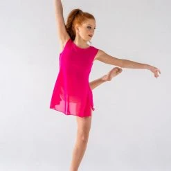 Studio 7 Mesh Slip Dress | Neon Pink