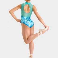 Uactiv Emily Leotard - Blue Floral Dancewear