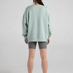 Bloch Off-Duty Terry Crew Pullover | Sage $79.95 Dance Active