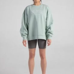 Bloch Off-Duty Terry Crew Pullover | Sage $79.95 Dance Active