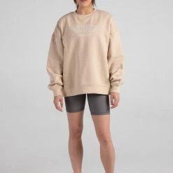 Bloch Off-Duty Terry Crew Pullover | Oat $79.95 Dance Active