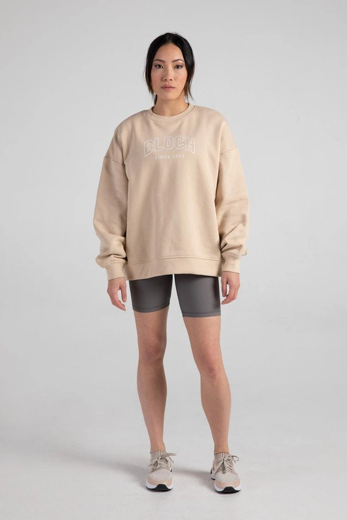 Bloch Off-Duty Terry Crew Pullover | Oat $79.95 Dance Active