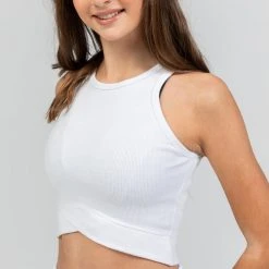Sylvia P Staple Cropped Rib Singlet Dancewear