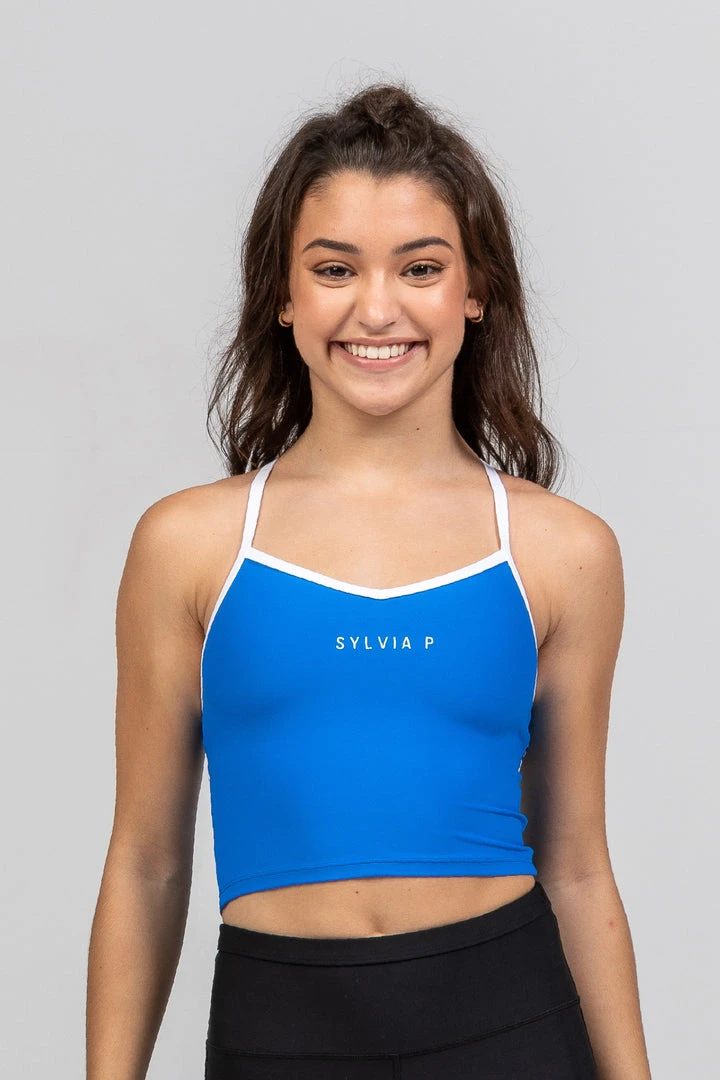 Sylvia P The Original Cropped Singlet | Atlantic Blue Dancewear