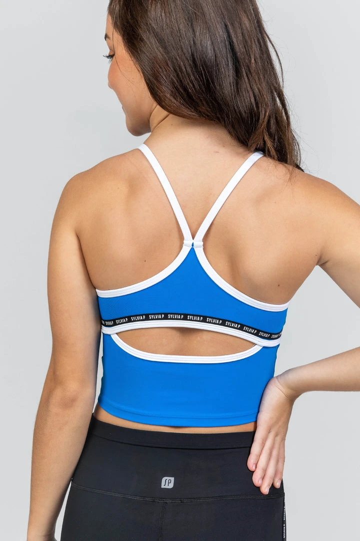 Sylvia P The Original Cropped Singlet | Atlantic Blue Dancewear