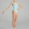 Dancewear Bloch Lucia Camisole V Mesh Womens Leotard | Icicle
