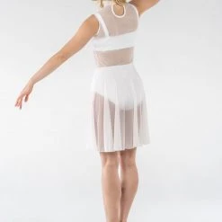 Studio 7 Mesh Performance Dress | White Dresses