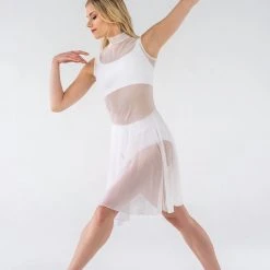 Studio 7 Mesh Performance Dress | White Dresses