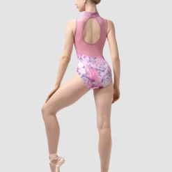 Dancewear Uactiv Rosette Leotard - Pink Roses