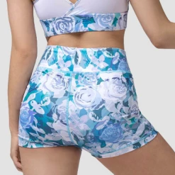 Dancewear Uactiv Rosette Shorts - Blue Roses