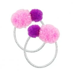 Pink Poppy Cutie Pom Pom Hair Elastics Accessories