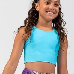 Sylvia P Chromatic Reversible Cropped Singlet Tops