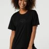 Tops Bloch Tonal Print Oversize Tee - Washed Ebony (Adult) $39.95