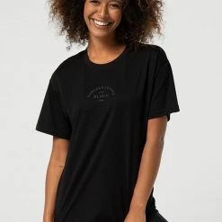 Tops Bloch Tonal Print Oversize Tee - Washed Ebony (Adult) $39.95