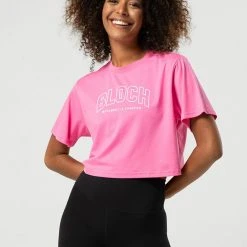 Tops Bloch Heritage Crop Tee - Electric Pink (Adult) $49.95