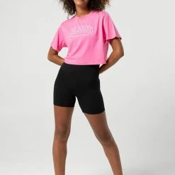 Tops Bloch Heritage Crop Tee - Electric Pink (Adult) $49.95