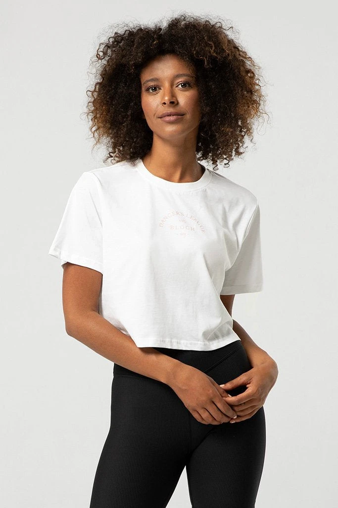 Bloch Dancers League Crop Tee - White (Adult) $49.95