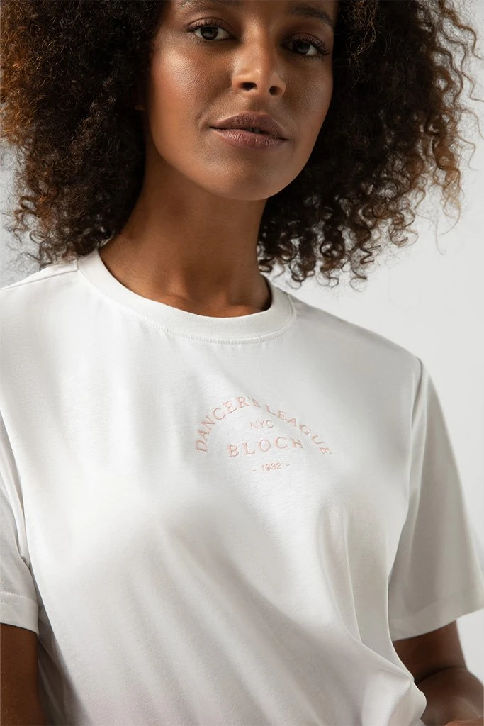 Bloch Dancers League Crop Tee - White (Adult) $49.95
