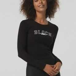 Bloch Original Tees Bloch Off Duty Long Sleeve Crop | Black $49.95