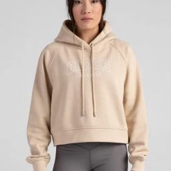 Bloch SALE | Off-Duty Terry Crop Hoodie | Oat $50.00