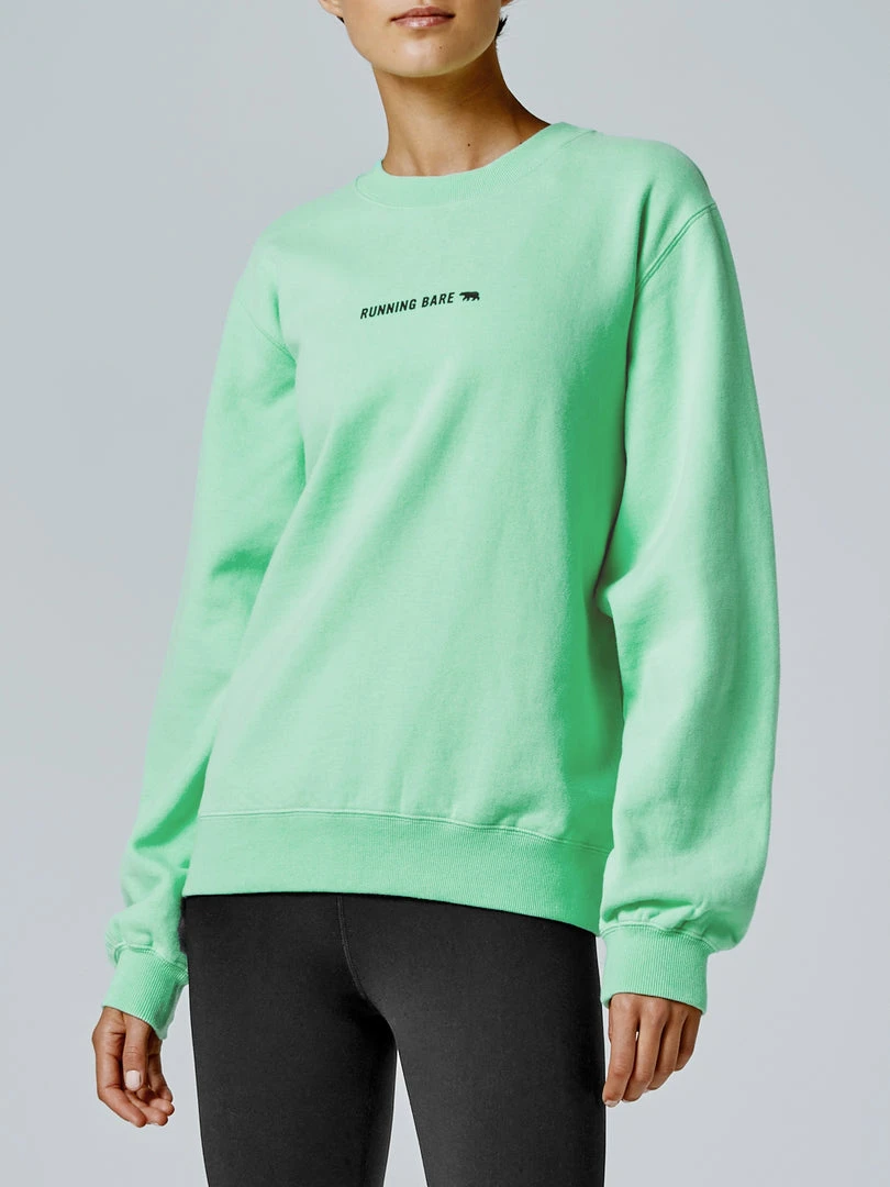 Running Bare Legacy Crew Sweat - Neo Mint Tops