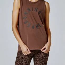 Tops Running Bare Easy Rider Muscle Tank - Chestnut