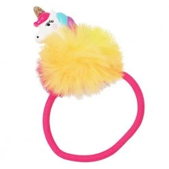 Accessories Pink Poppy Unicorn Pom Pom Hair Elastic