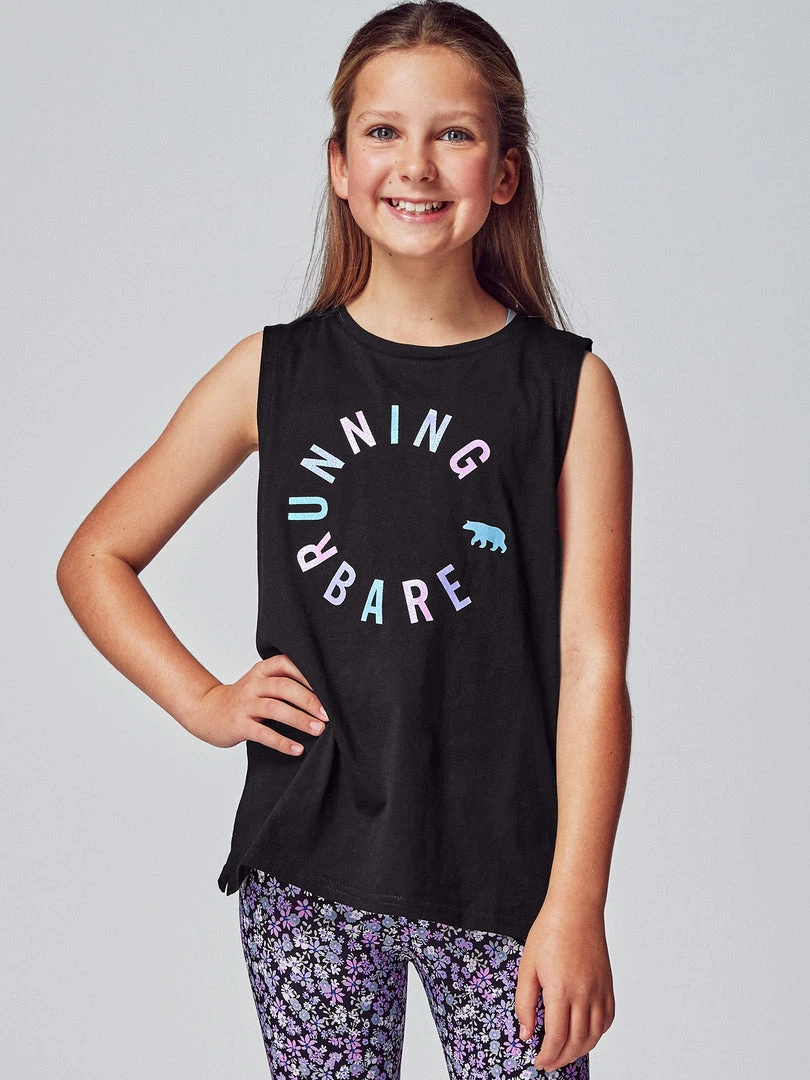Running Bare Girl Easy Rider Tank (Child) Dance Active