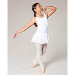 Energetiks Emery Leotard With Skirt | White (Child) Dancewear